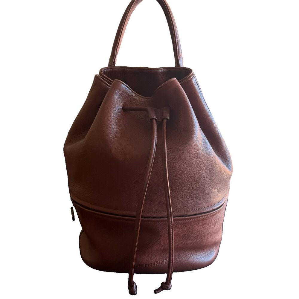 Vintage Brown leather STONE MOUNTAIN BRAND Bucket Bag